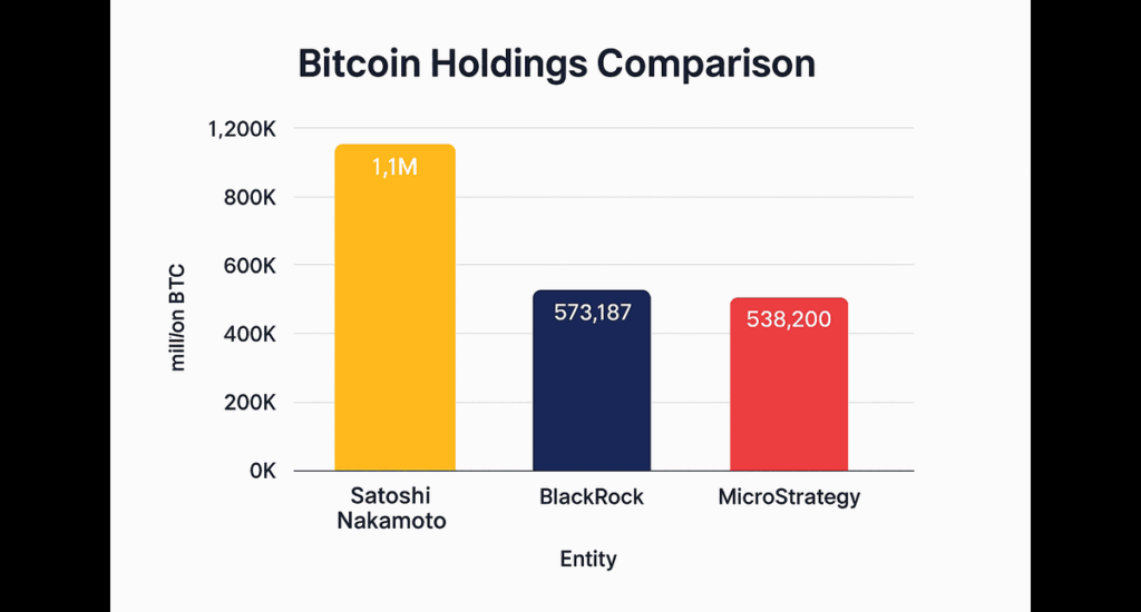 Satoshi dethroned: $MSTR and BlackRock surpass creator’s BTC holdings