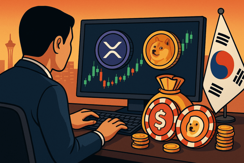South Korean XRP DOGE surge trade truce