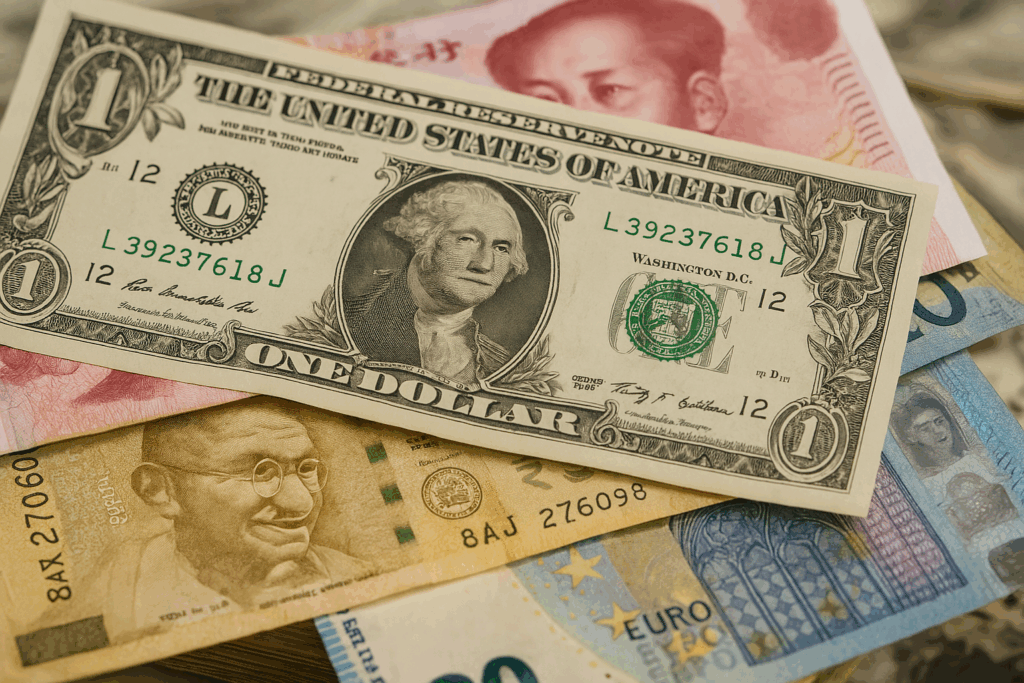 US Dollar, Indian Rupee, Chinese Yuan