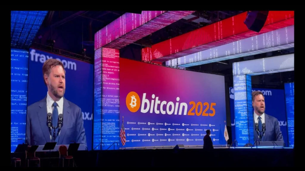 JD Vance speaks at Bitcoin 2025/ Raghav Chopra