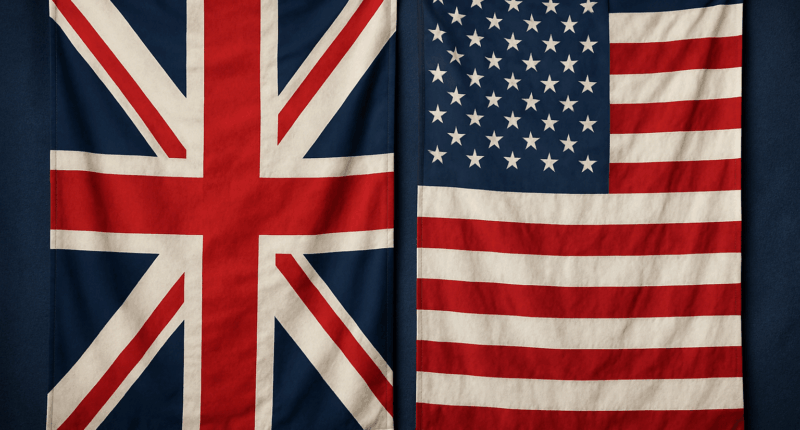 UK, US Flags