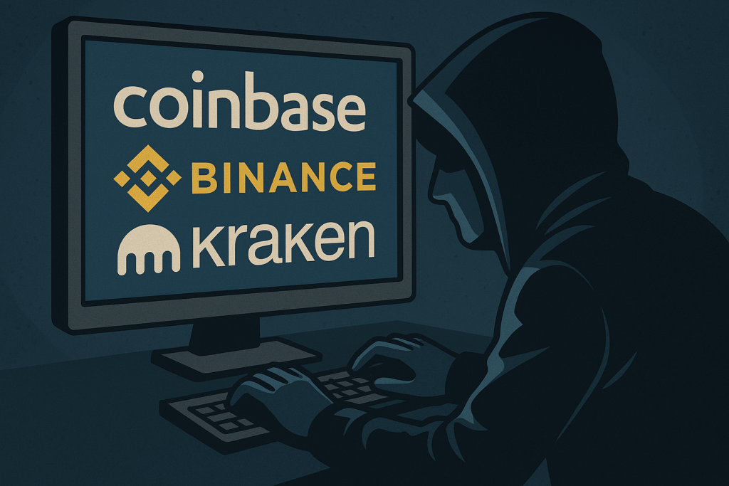 Binance, Kraken Coinbase Phishing Hack