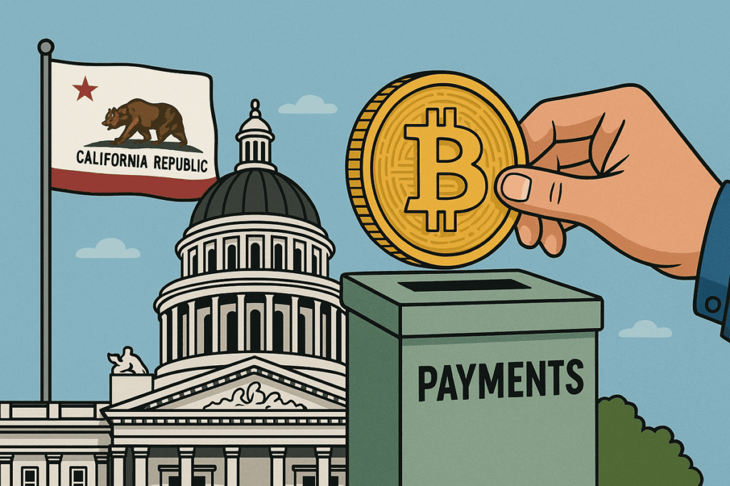 California passes bill to accept crypto for state payments