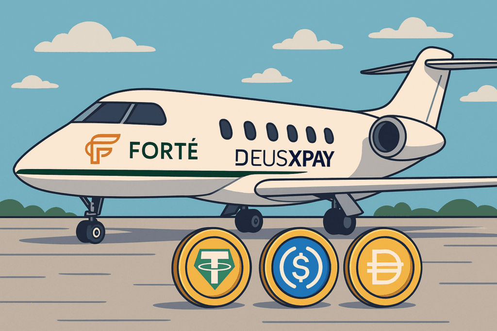 Forté Aviation partners with Deus X Pay to launch crypto payments for luxury travel