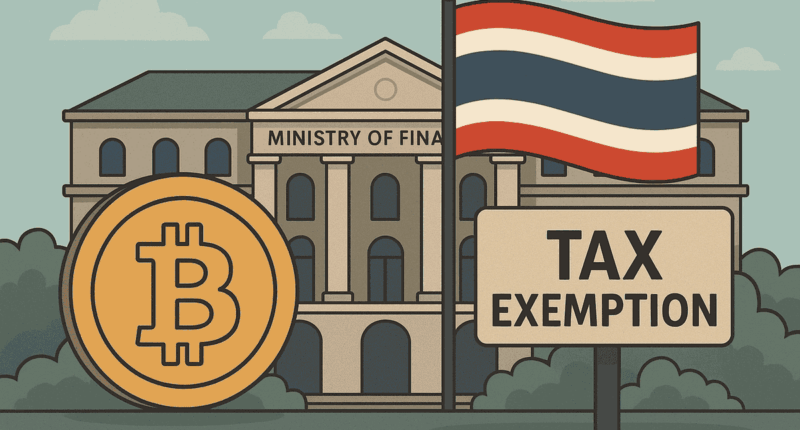 Thailand exempts crypto capital gains tax for 5 years.