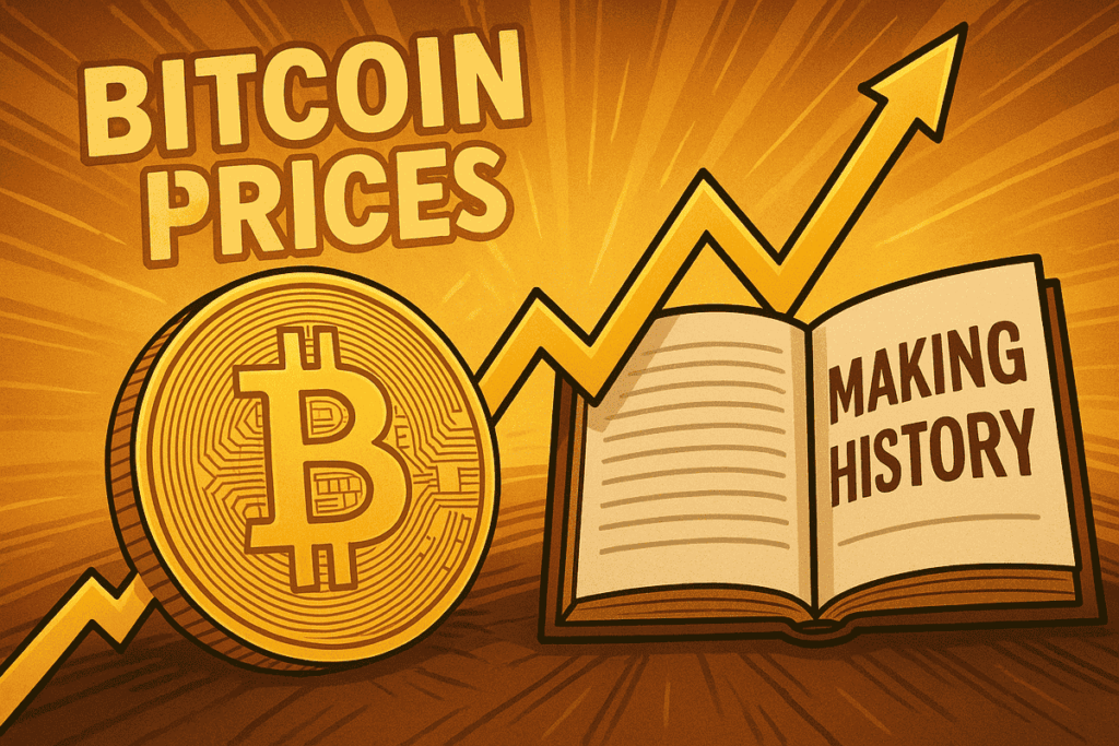 Bitcoin prices making history.