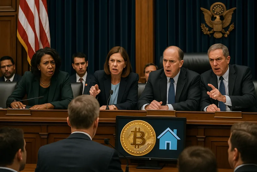 Democrats investigate housing regulator for exploring the use of cryptocurrency in mortgage processes.