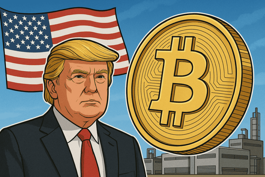 Trump with Bitcoin