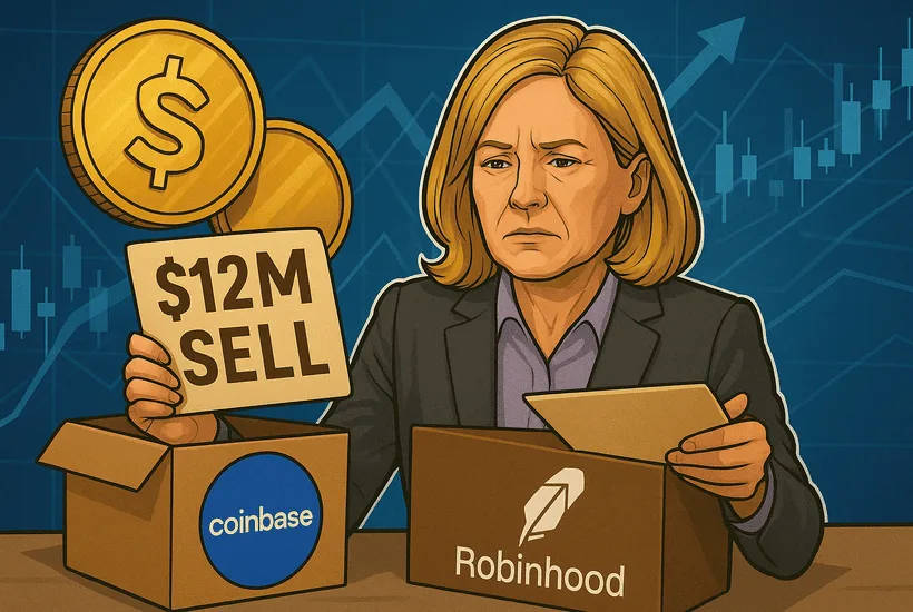 ARK Invest offloads $12M in Coinbase & Robinhood shares despite crypto surge