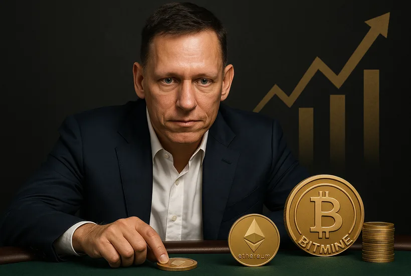Peter Thiel bets on ETH-focused treasury strategy, boosting BitMine stock