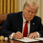 Trump signing papers