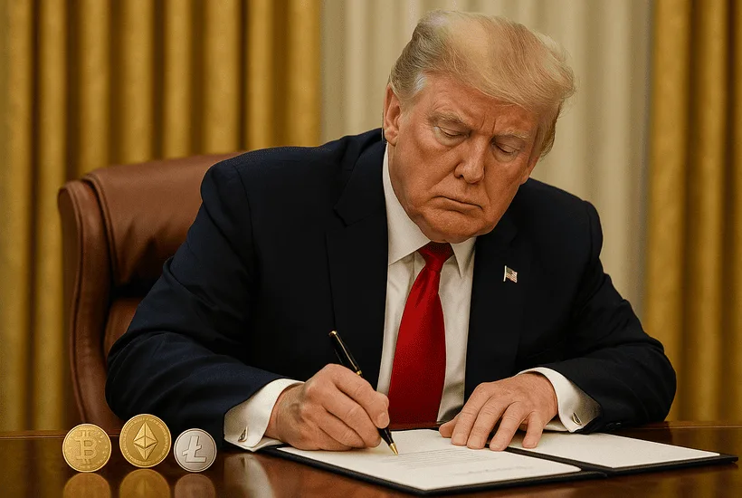 Trump signing papers