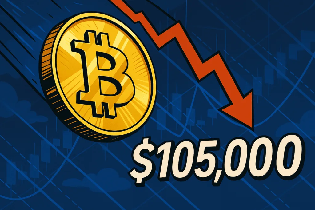 Bitcoin falling to $105,000