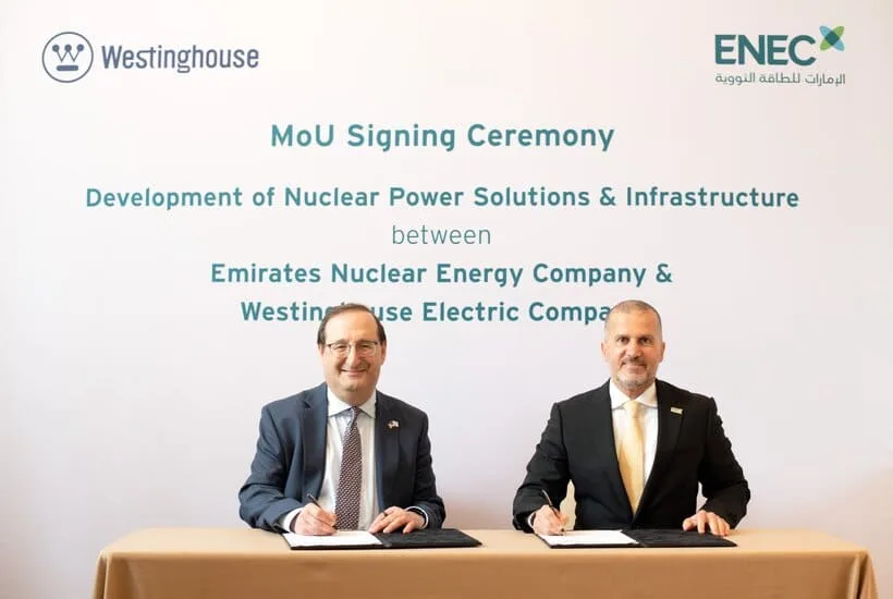 Emirates Nuclear Energy Company and Westinghouse Electric Company sign agreement