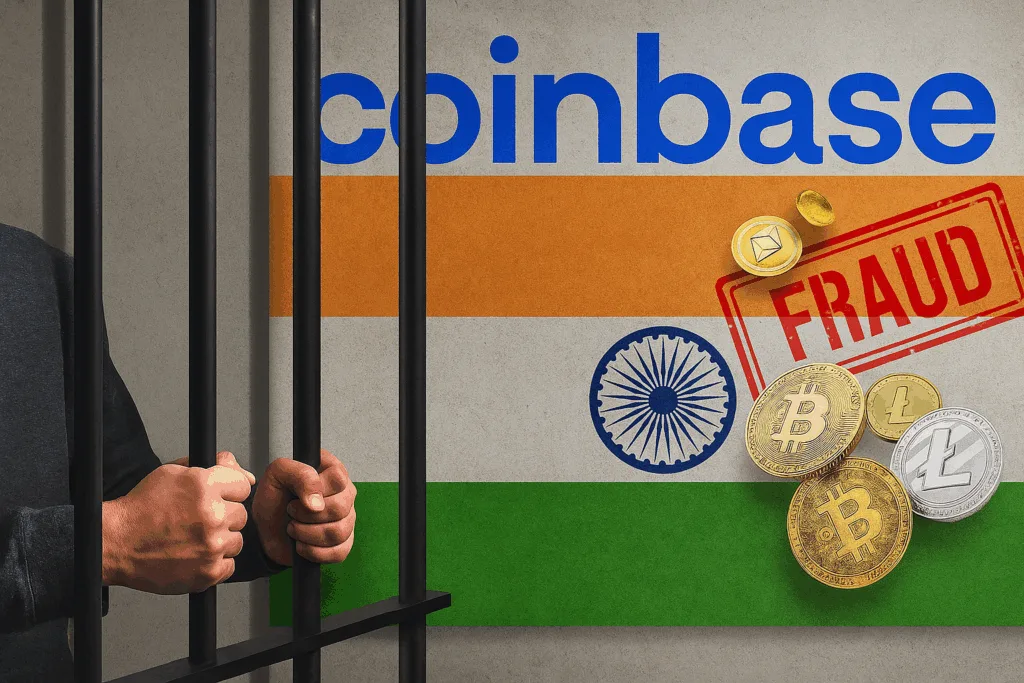 Coinbase fraud: India Freezes Assets Linked to Man Jailed in US Over $20M Crypto Fraud
