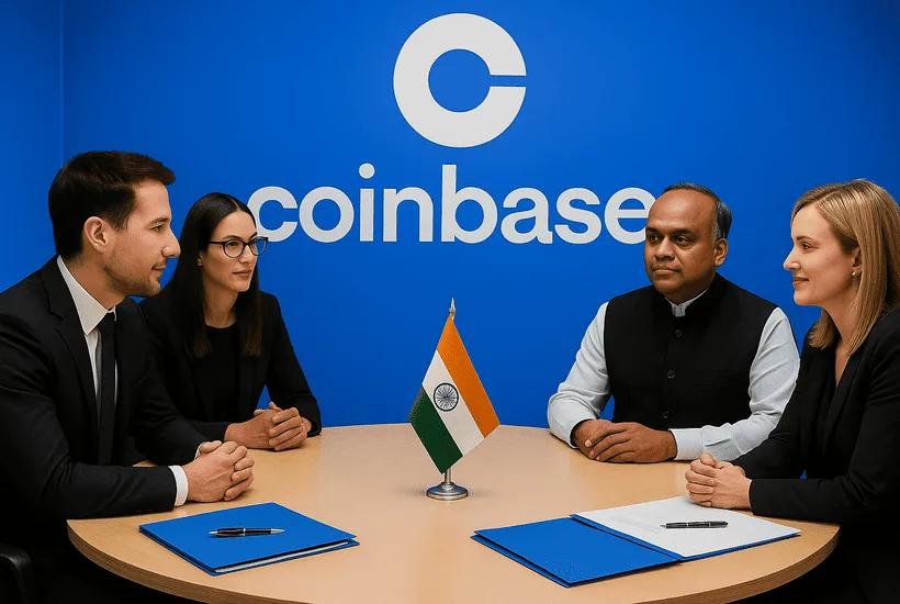 "Coinbase legal team meets Indian minister to discuss blockchain push"