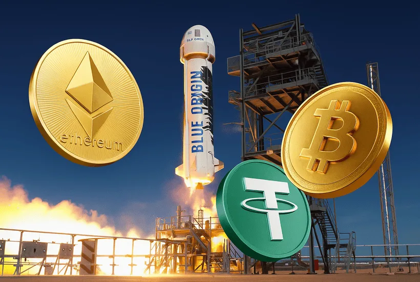 Space tourism meets crypto as Blue Origin accepts Bitcoin, Ether, USDt