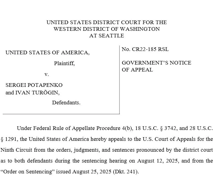 U.S. prosecutors challenge time-served sentences in HashFlare ponzi case