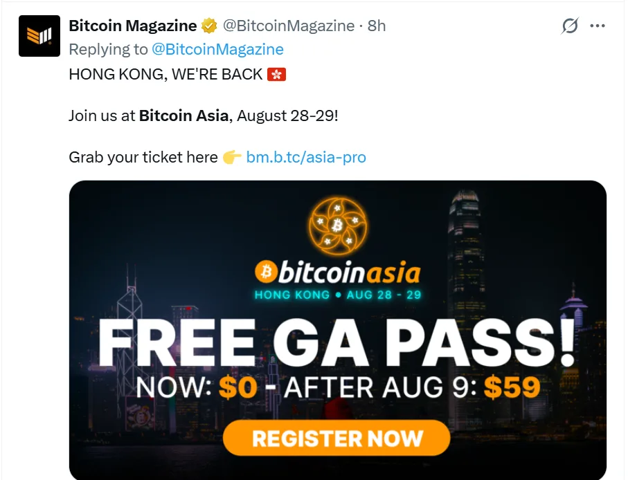 Bitcoin Asia 2025 launches spectacular exhibition in Hong Kong celebrating code, culture, and innovation