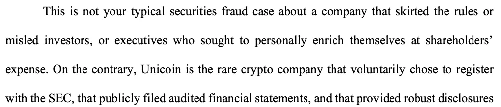 Unicoin pushes to dismiss SEC’s $100 million fraud lawsuit