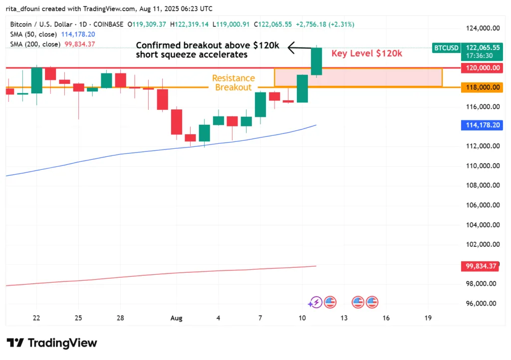 Bitcoin surges back above $120,000, here’s why