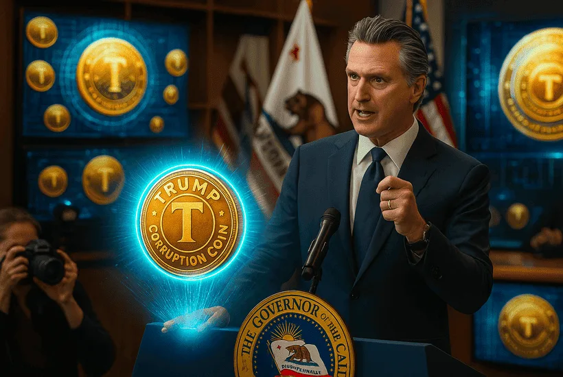 California’s Governor Fires Back with ‘Trump Corruption Coin’ in Crypto Satire War