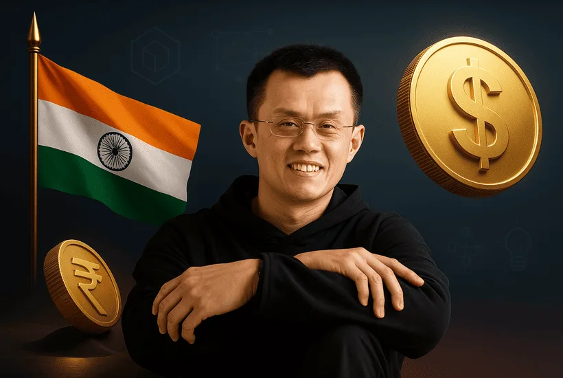 CZ asks India to adopt innovation as rupee falls to record low against U.S. dollar
