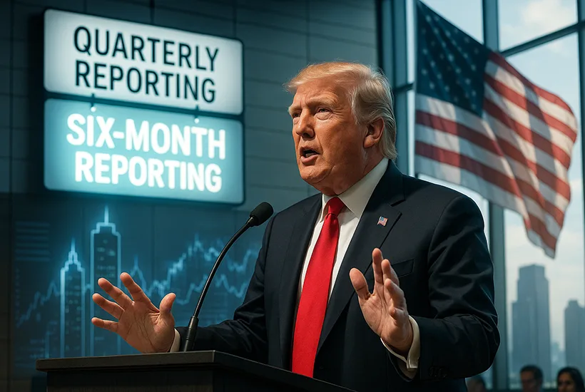 Trump says U.S. companies should ditch quarterly reports, shift to six month structure instead