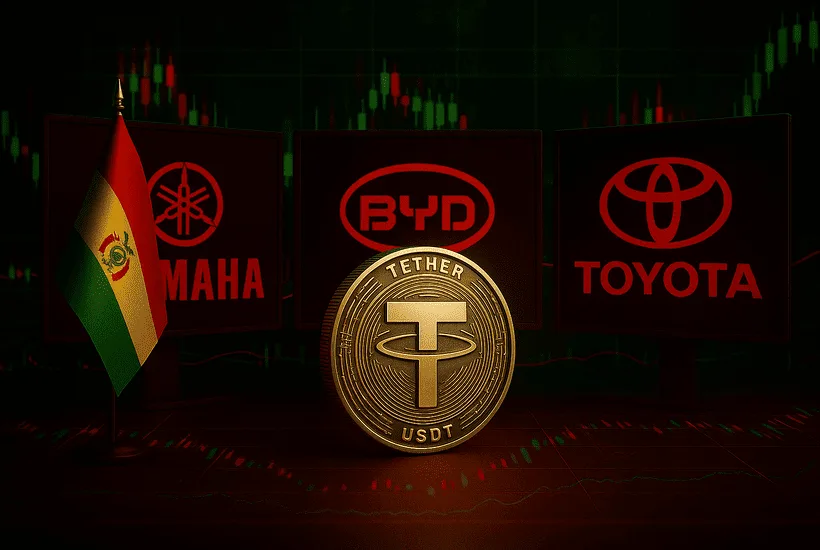 Toyota, Yamaha, BYD accept Tether in Bolivia as USD reserves shrink