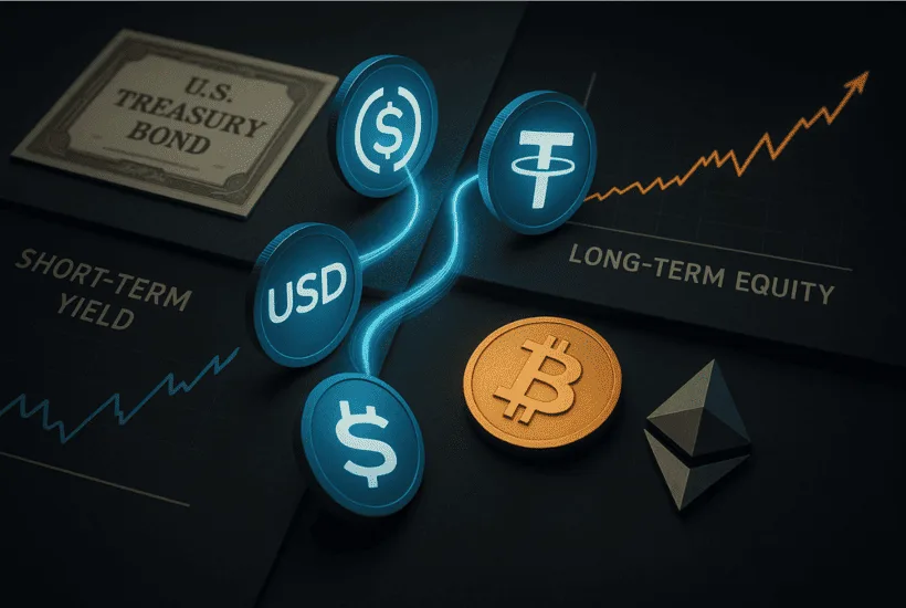 Quantifying the Asymmetric Effects of Stablecoin Flows on Short-Term Treasury Yields and Long-Term Equity and Crypto Markets