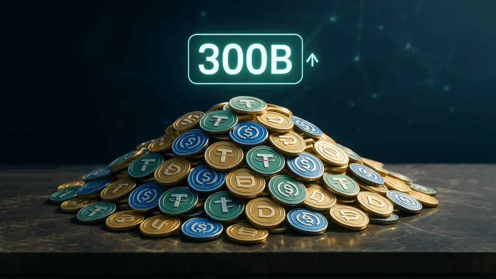 Stablecoins break $300B market cap, post 47% growth year-to-date
