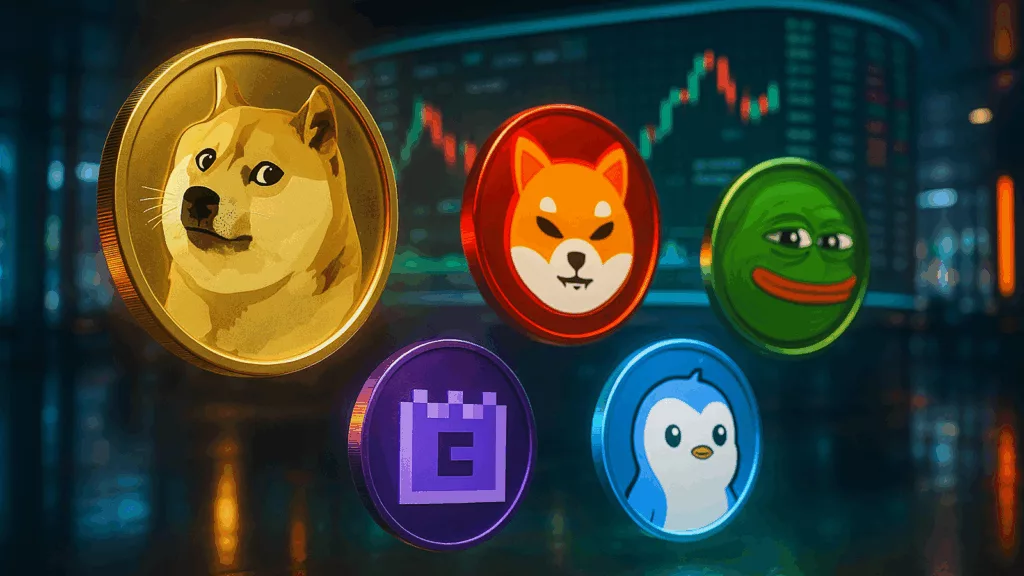 Top 5 Meme Coins price market analysis – Dogecoin, Shiba Inu, Pepe, MemeCore, Pudgy Penguins