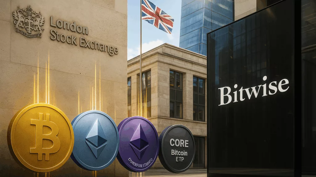 Bitwise Europe rolls out four crypto ETPs on LSE