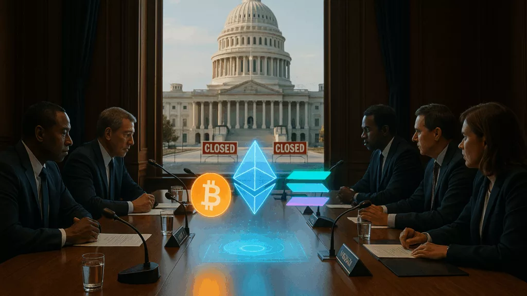 US shutdown enters third week as Senate Democrats plan crypto roundtable