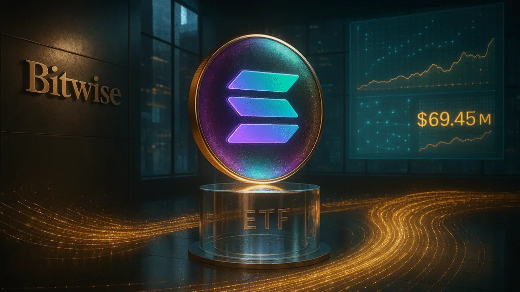 Bitwise Solana Staking ETF lists with record $69.45 million net inflows