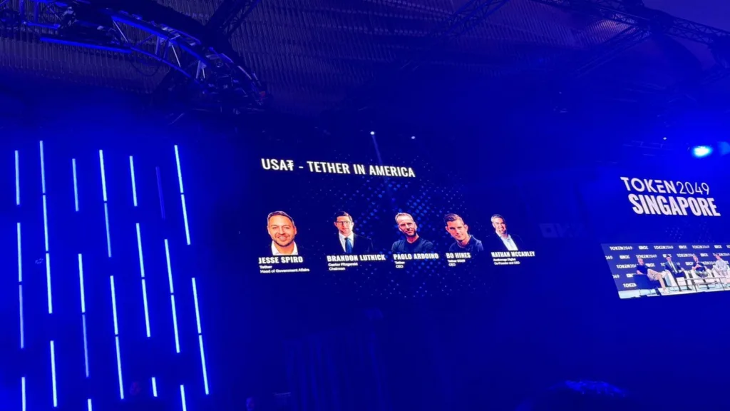 USAT – Tether’s return to America at Token2049 Singapore