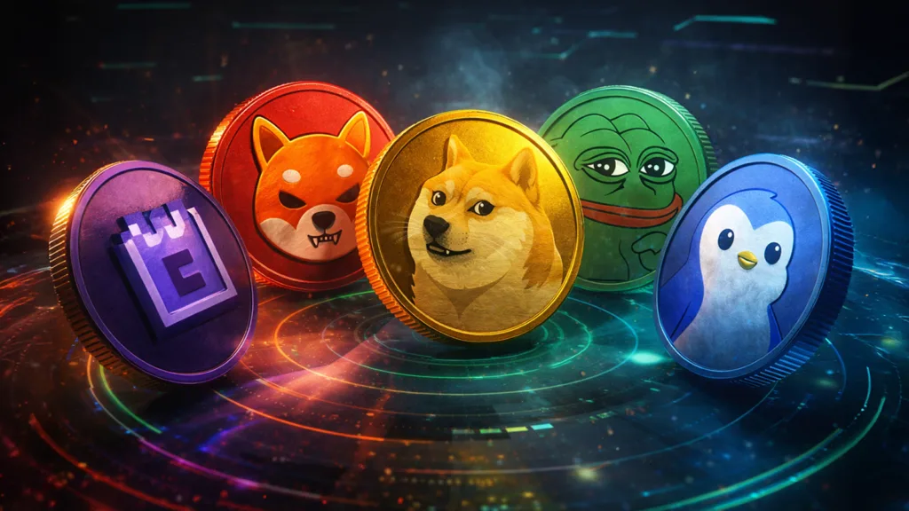 Top 5 Meme Coins price market analysis – Dogecoin, Shiba Inu, Pepe, MemeCore, Pudgy Penguins
