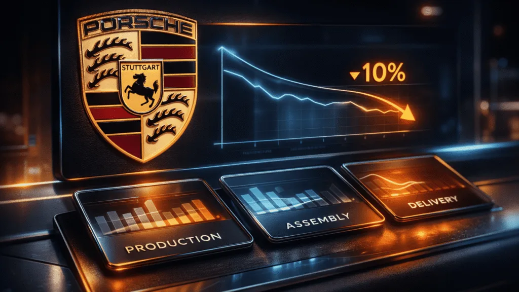 Luxury car brand Porsche deliveries down by 10%