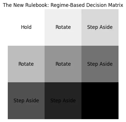 The new rulebook: When to hold, when to rotate, when to step aside The new rulebook: When to hold, when to rotate, when to step aside