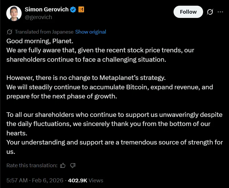 Metaplanet won't stop acquiring bleeding BTC despite shares slipping Metaplanet won't stop acquiring bleeding BTC despite shares slipping