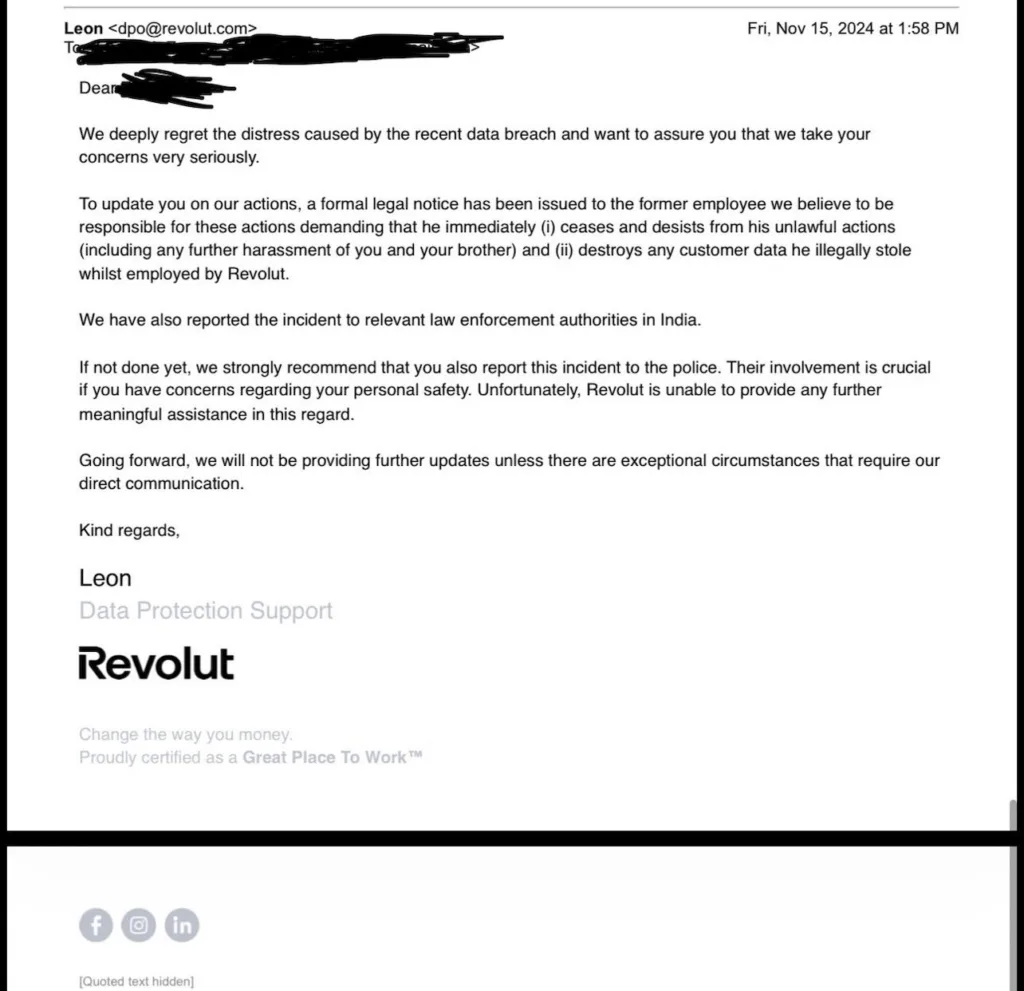 Trader alleges blackmail attempt by former Revolut employee Trader alleges blackmail attempt by former Revolut employee