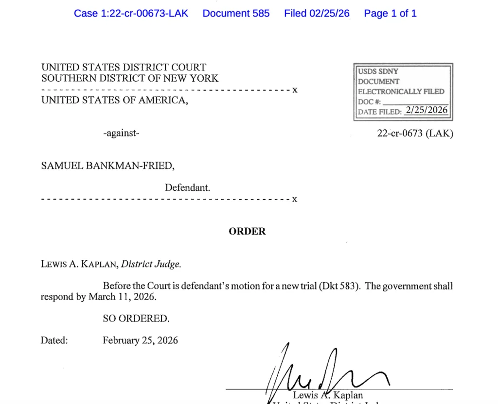 Sam Bankman-Fried seeks new trial as court sets government response deadline Sam Bankman-Fried seeks new trial as court sets government response deadline