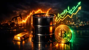 Oil prices top $100 per barrel amid Bitcoin and gold rally