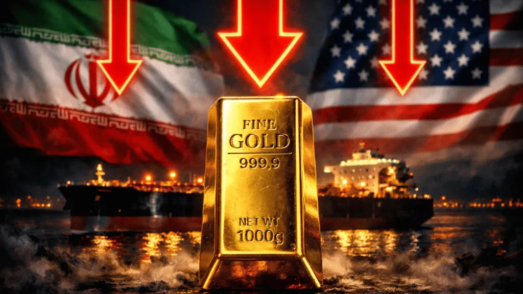 Gold drops sharply as bond yields and war jitters rise