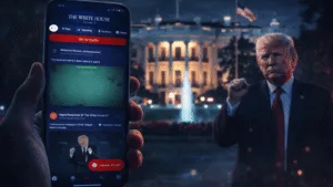 White House launches app to promote Donald Trump wins