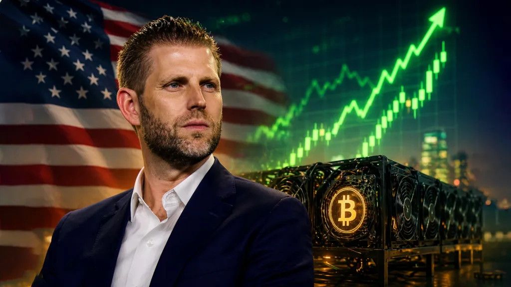 Eric Trump Drives American Bitcoin 12% Hashrate Surge as Shares Climb