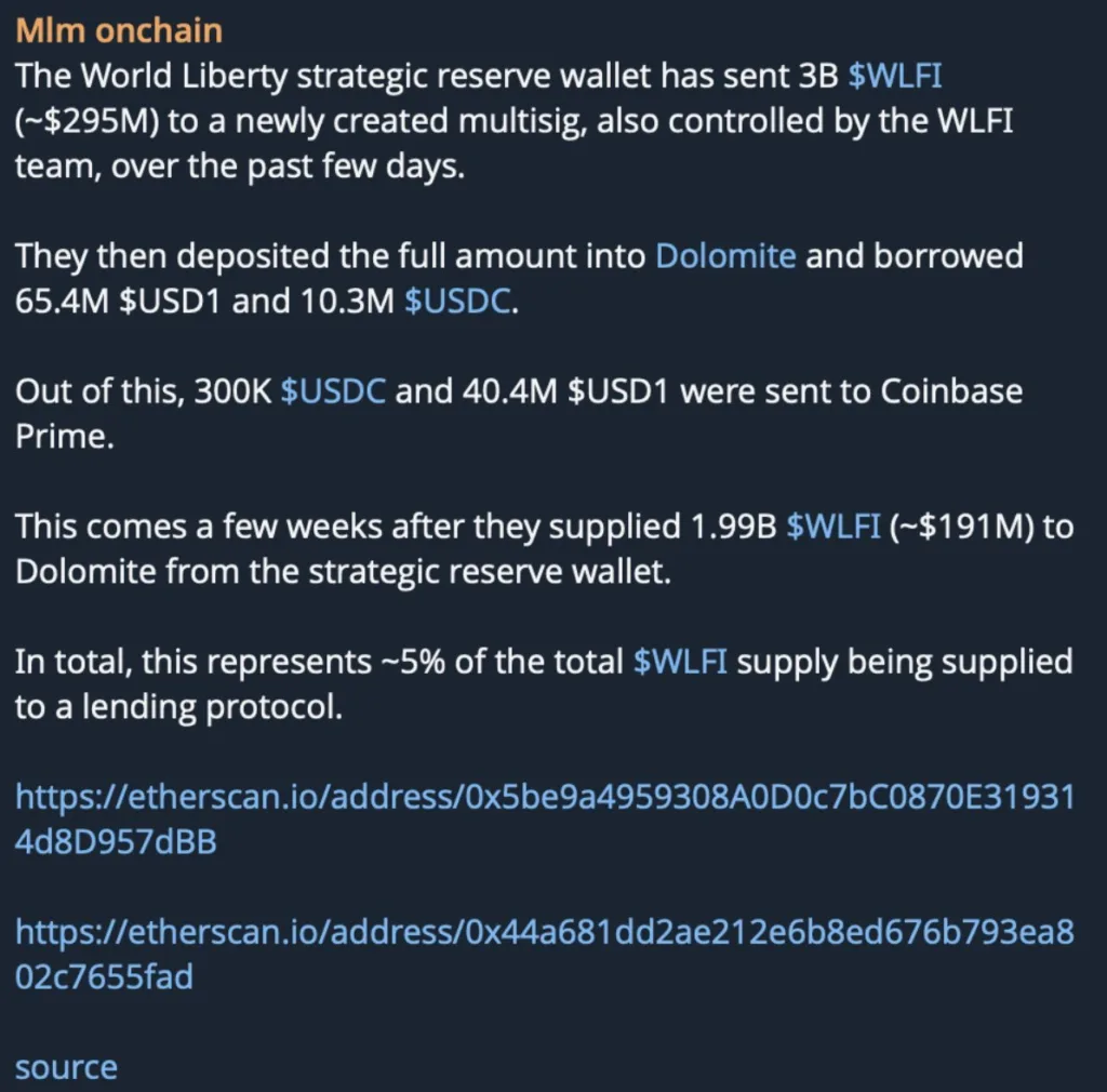 WLFI borrowing activity triggers claims of insider liquidity extraction WLFI borrowing activity triggers claims of insider liquidity extraction