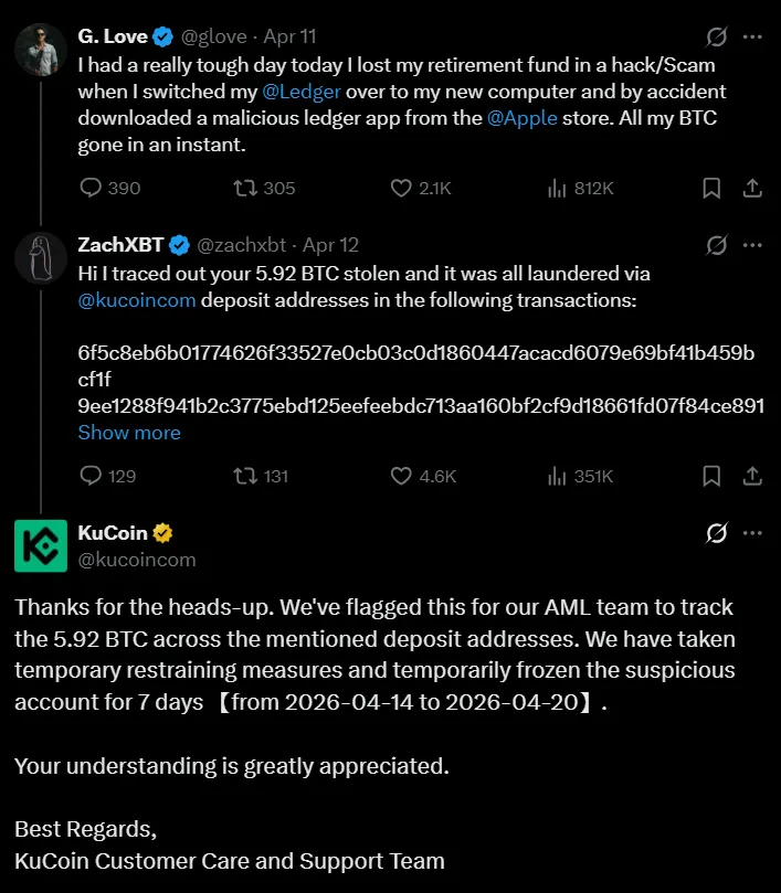 Losses linked to fake Ledger app on Apple hit $9.5Mn in estimations: ZachXBT Losses linked to fake Ledger app on Apple hit $9.5Mn in estimations: ZachXBT